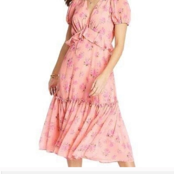 LoveShackFancy Dresses & Skirts - LOVE SHACK FANCY Target pink midi floral dress NWT